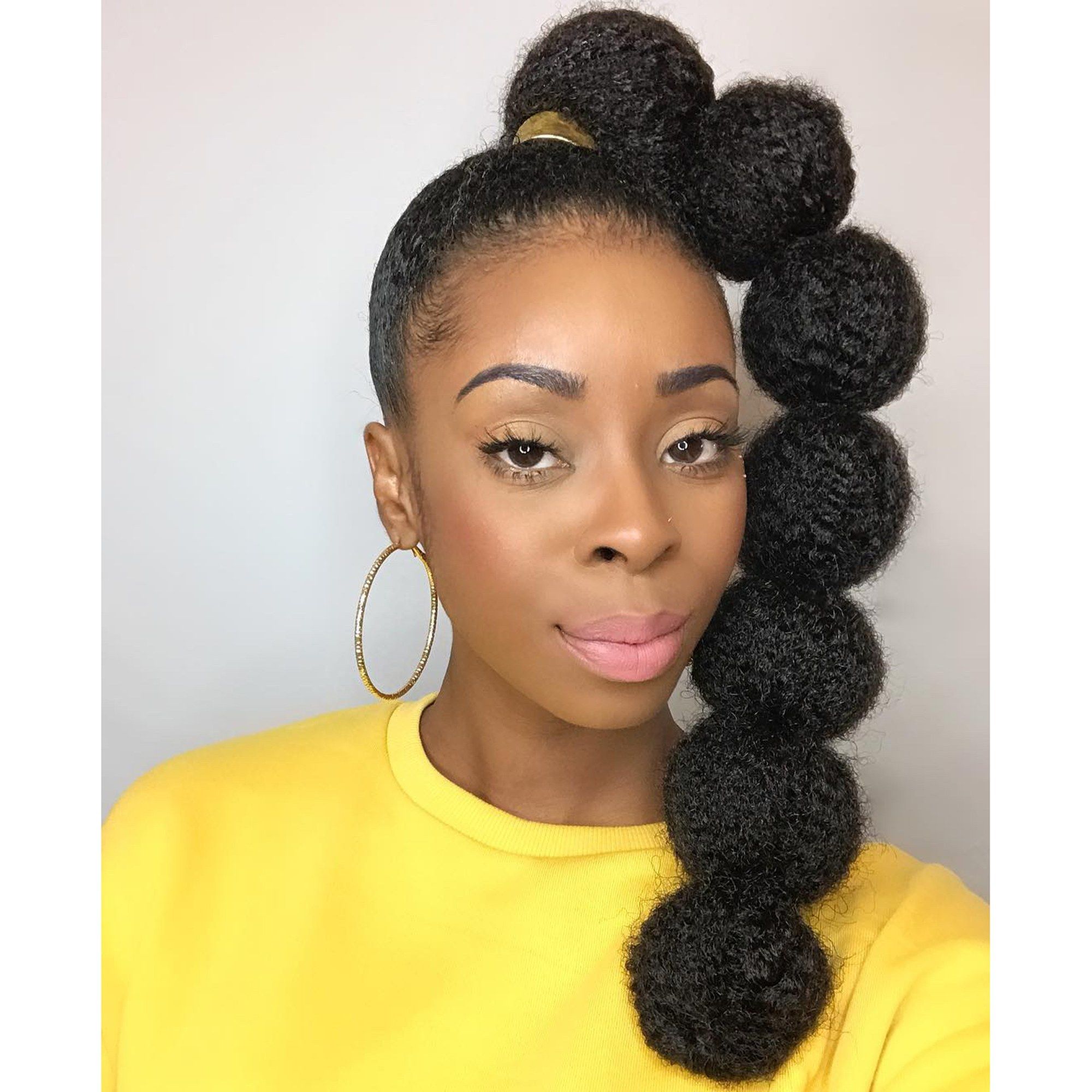 Afro Ponytail Bubble Braid