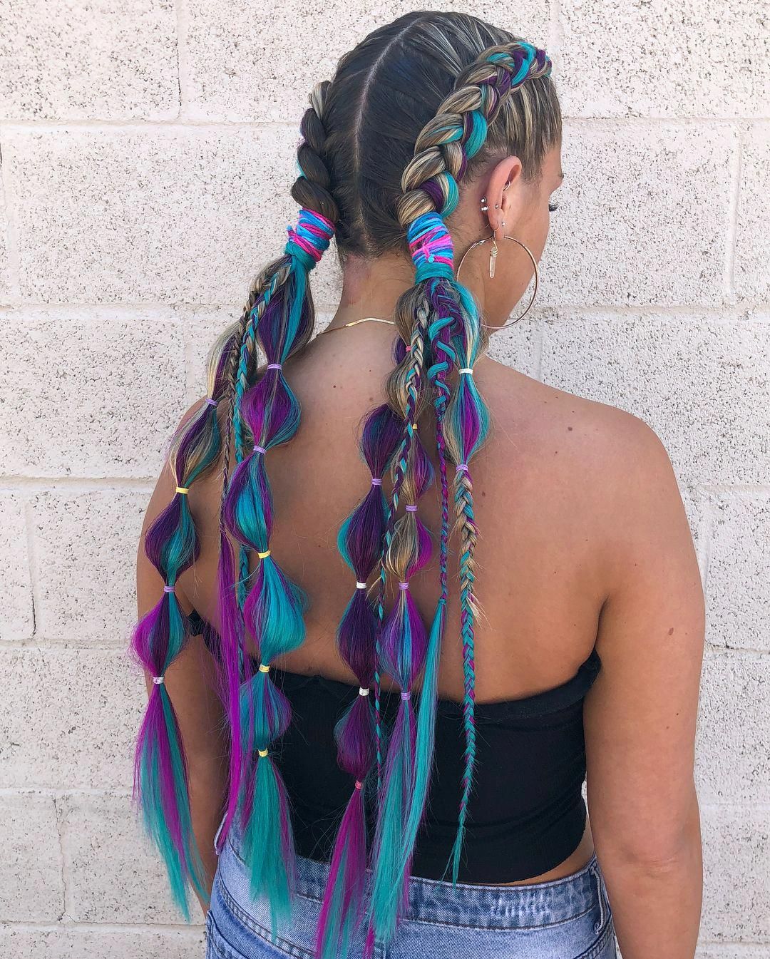 Cool Blue Bubble Braid