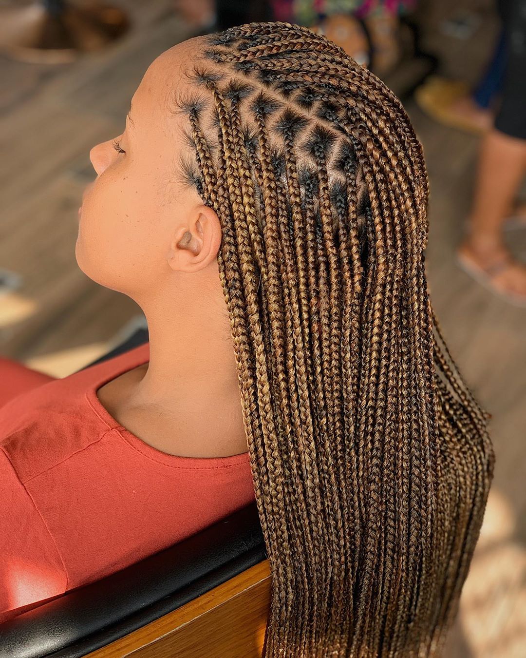 Box Braids Neatly Outlined