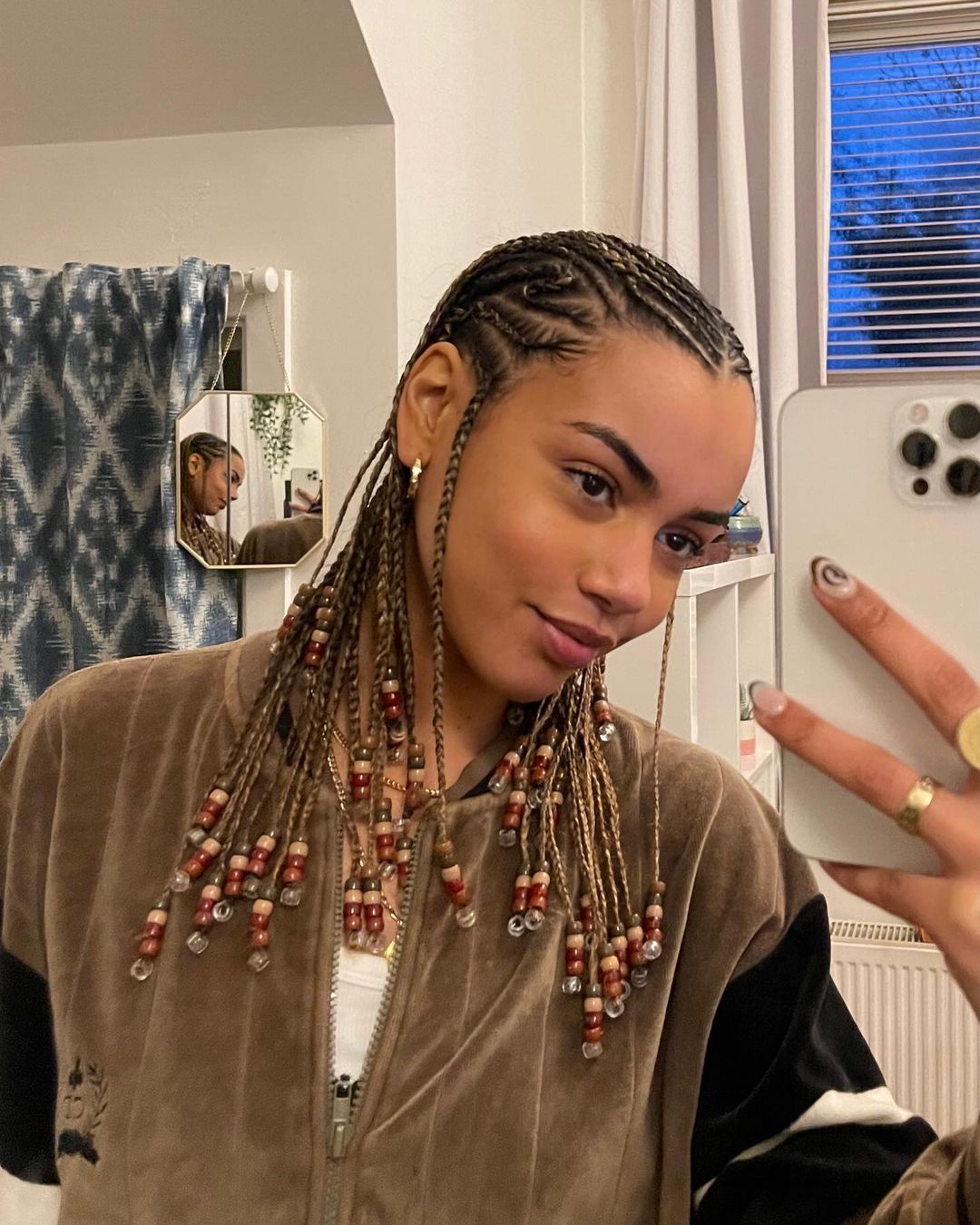 Half Cornrow-Half Box Braid