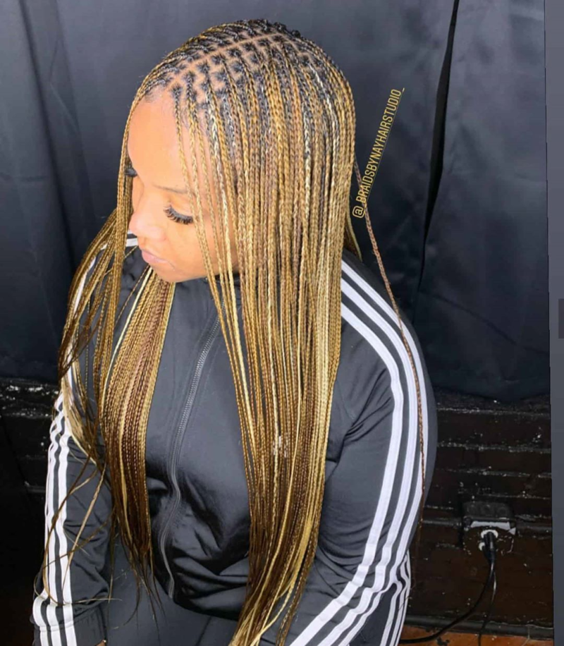 Medium Part Knotless Braids