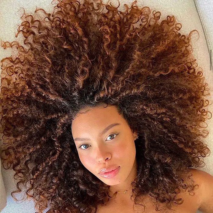 Woman with natural hair
