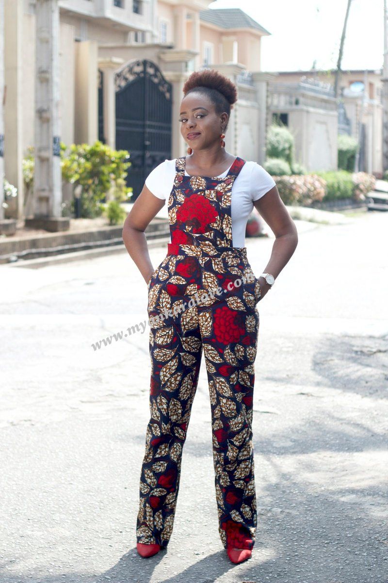 Ankara Sleeveless Jumpsuit With Pockets