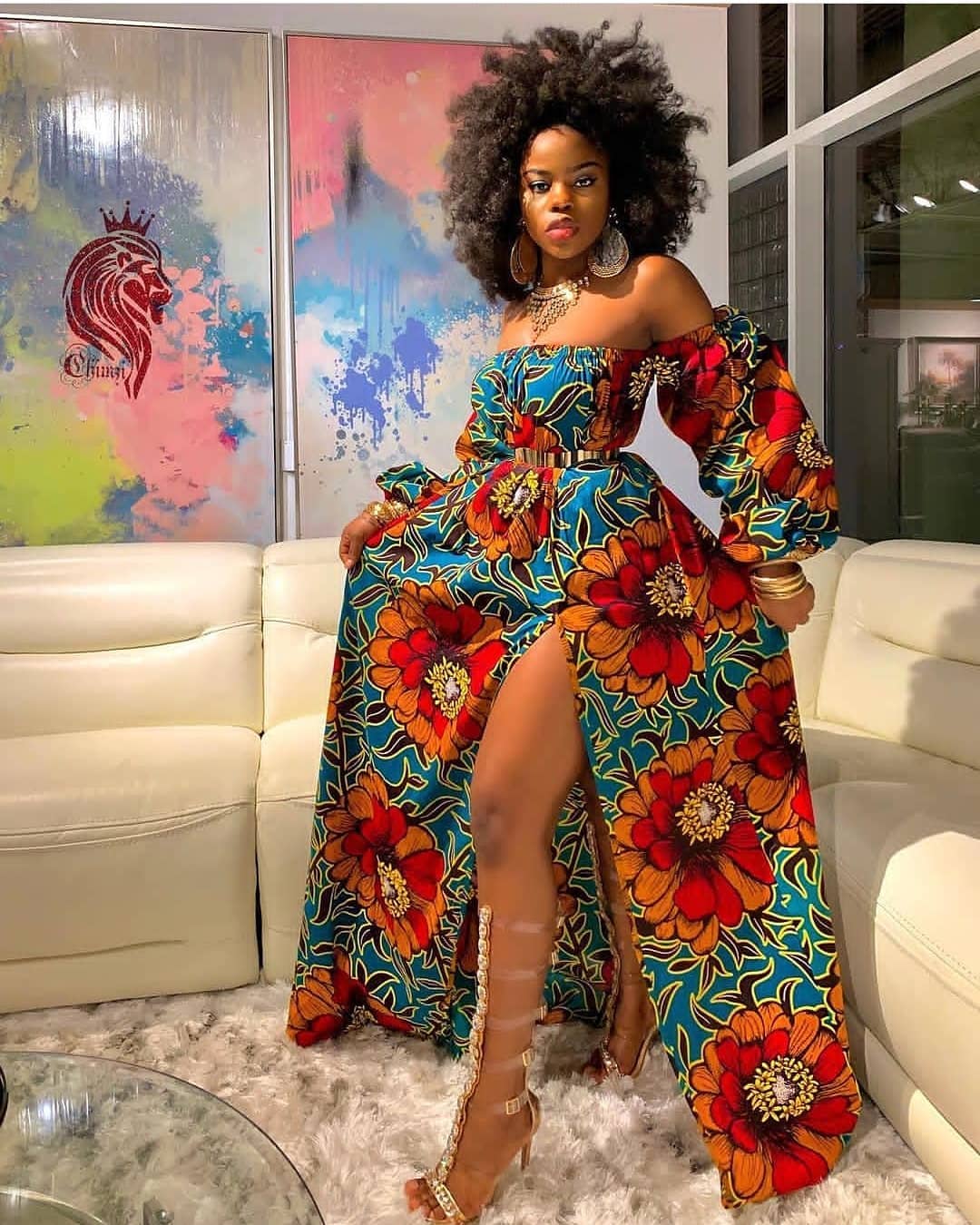 Midi Ankara Gown Style