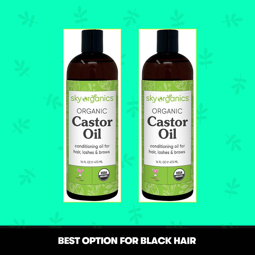 USDA Organic Cold-pressed, 100% pure Hexane-Free Castor Oil- Best For Black Hair