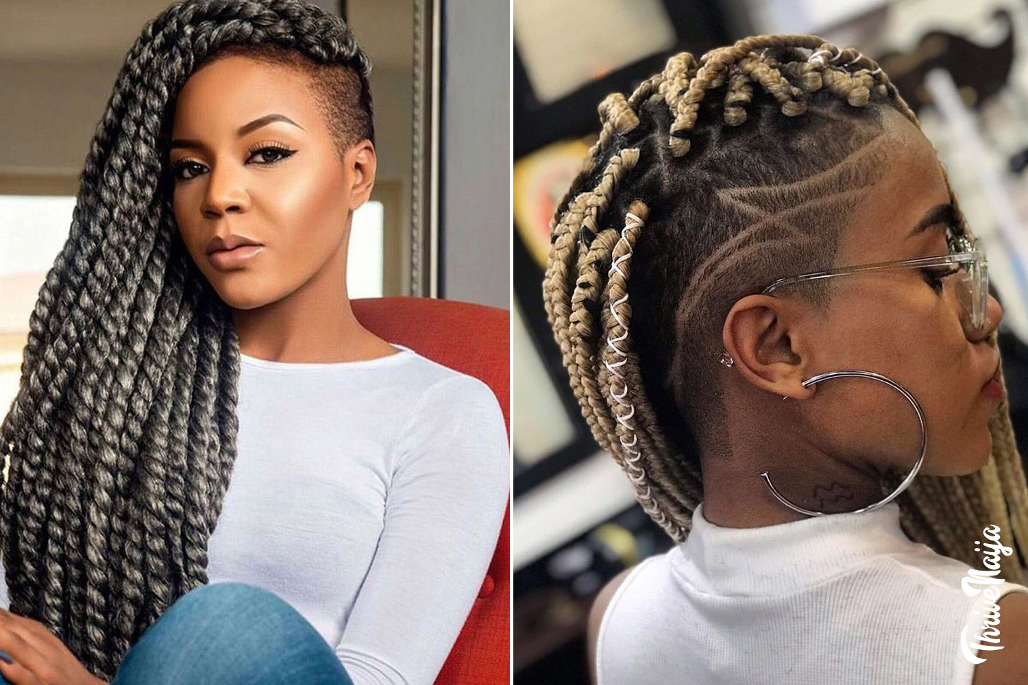 31 Box Braids With Shaved Sides ThriveNaija
