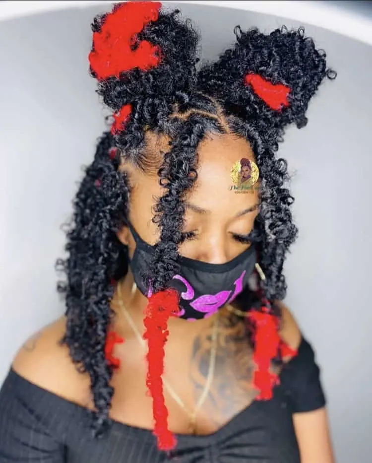 Butterfly Locs With Red Ends