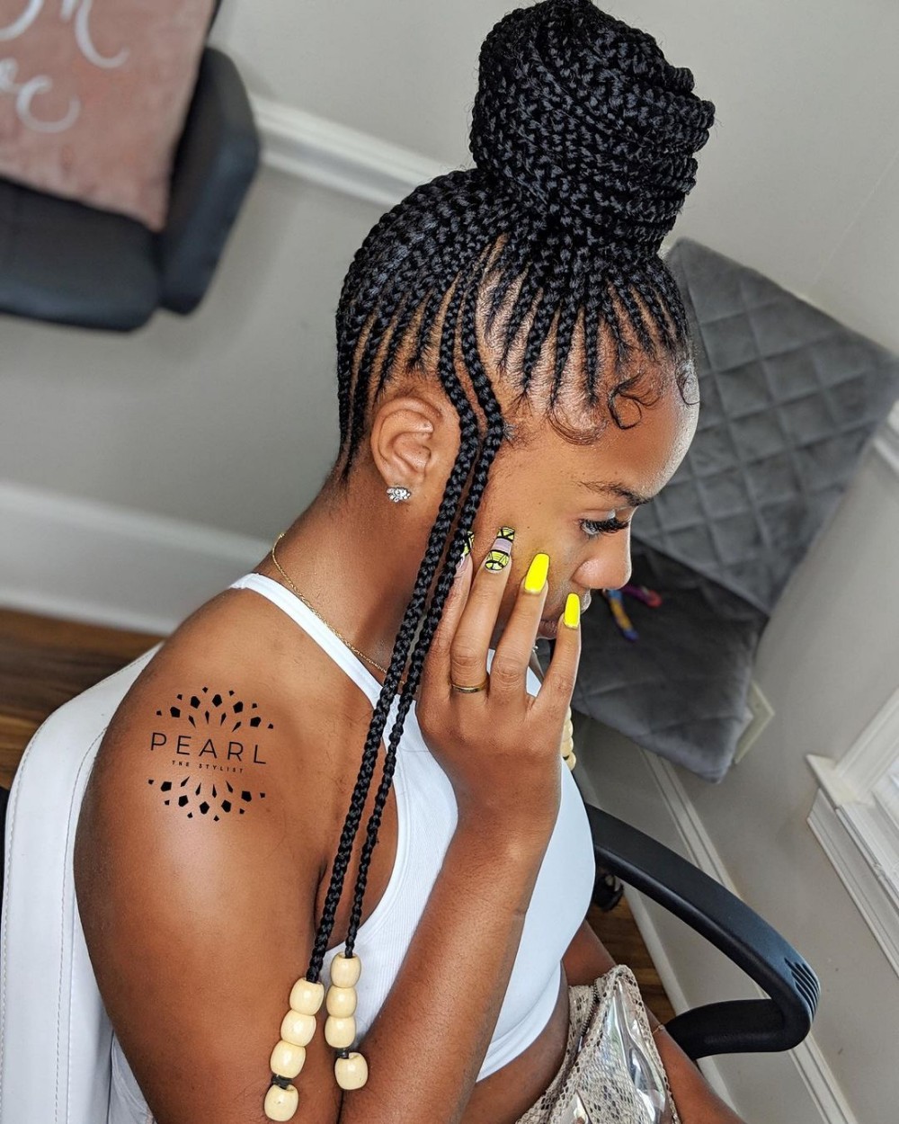 Tribal Top Bun Braid