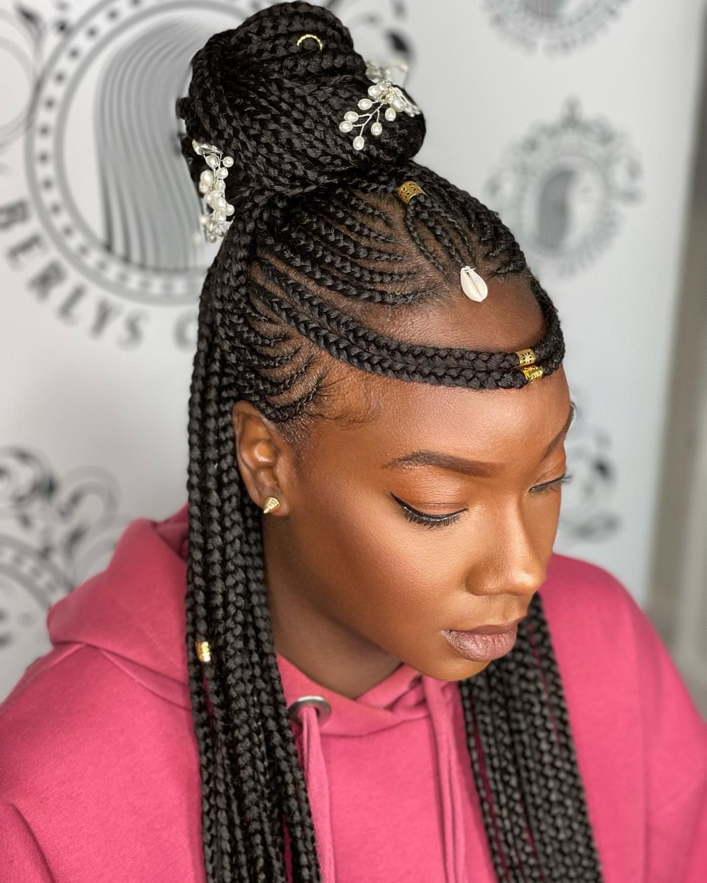 Middle Part Half, Half Down Braid