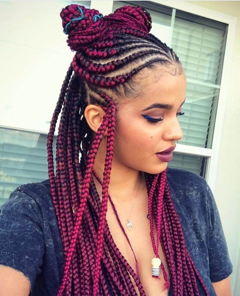 Half Knot And Down Tribal Braid