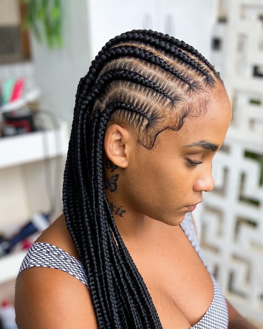 20 Attractive Natural Cornrow Braids Hairstyles For Black 59 OFF