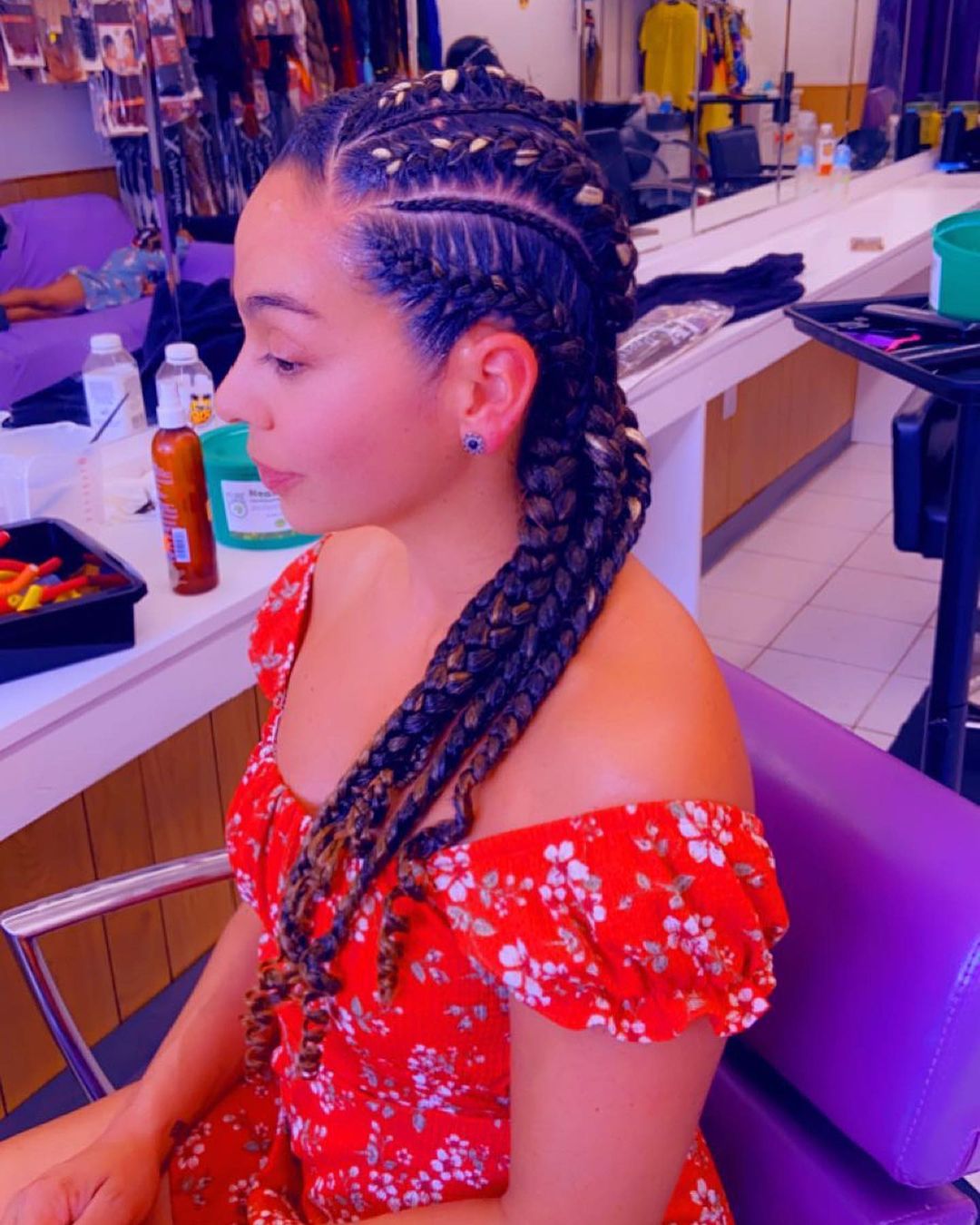 Ombre Highlight Cornrow