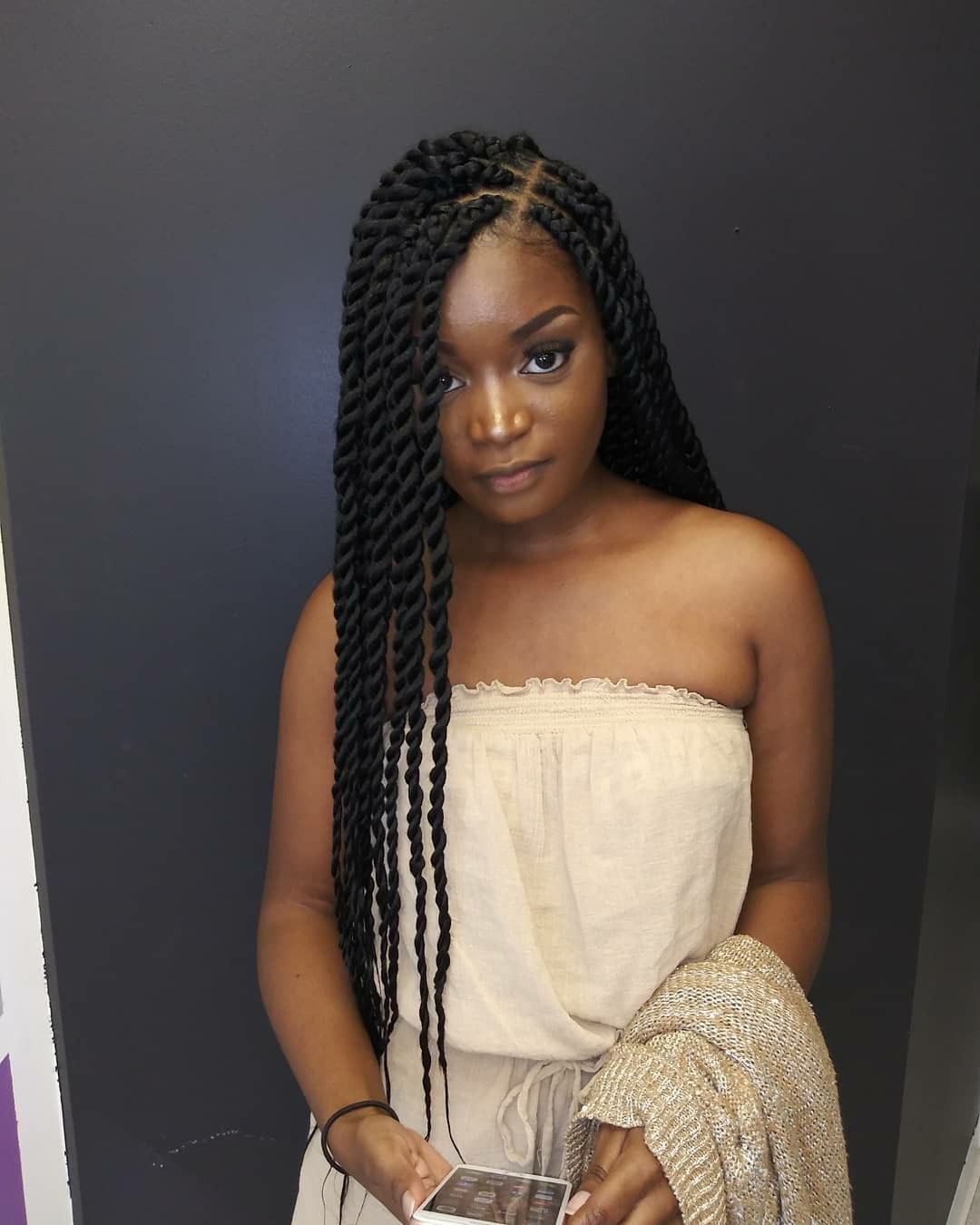 Side Parting Senegalese Twist