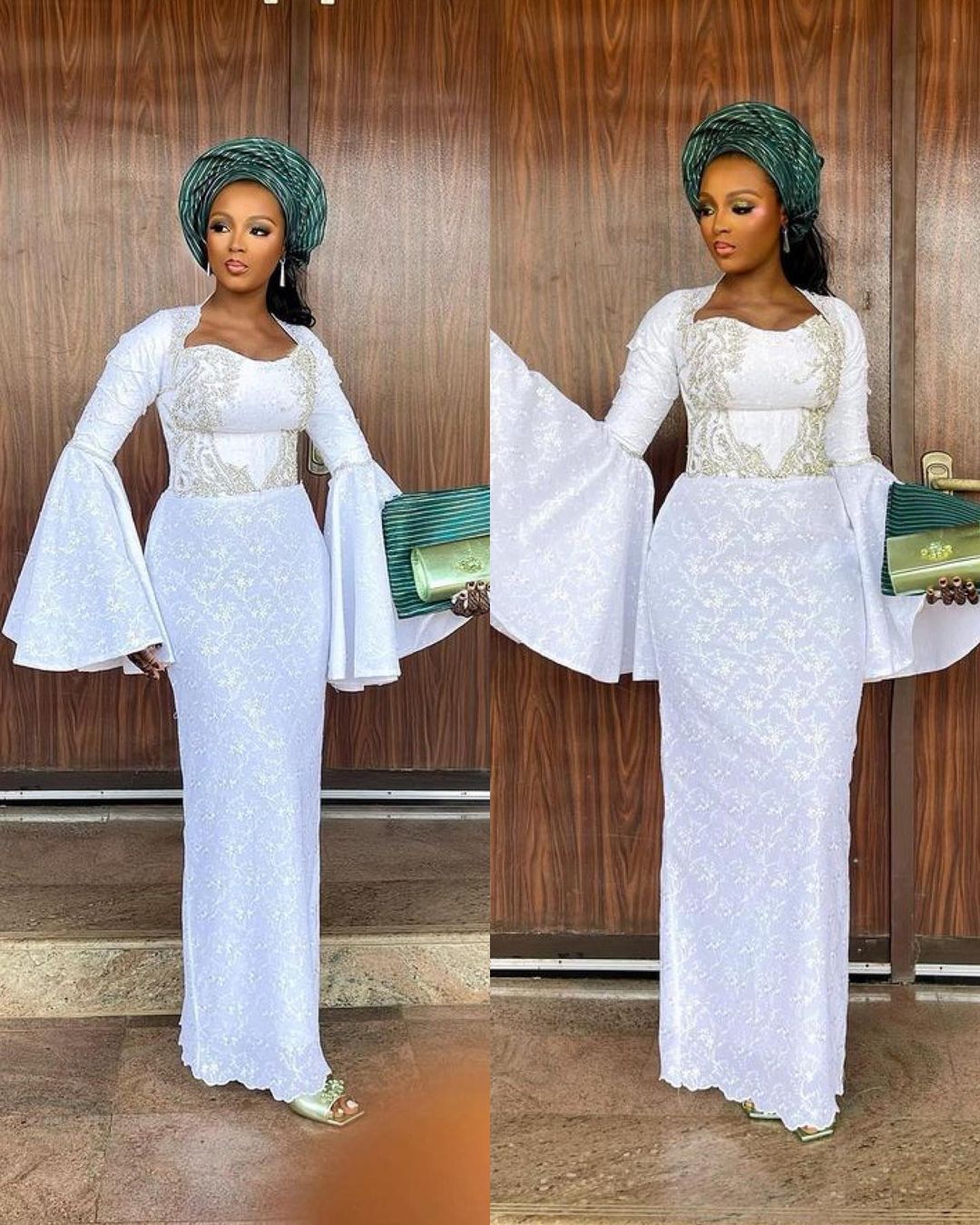 Gorgeous White Lace Style With Bell Sleeves