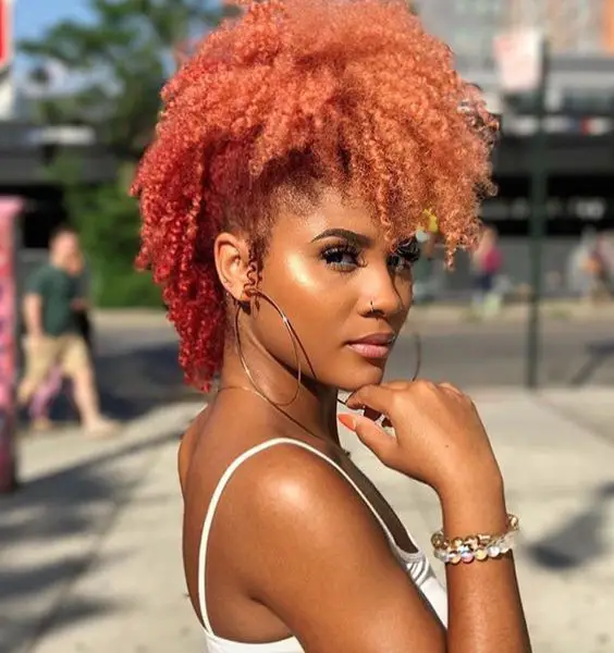 Orange Afro Curls For A Bright Bold Look