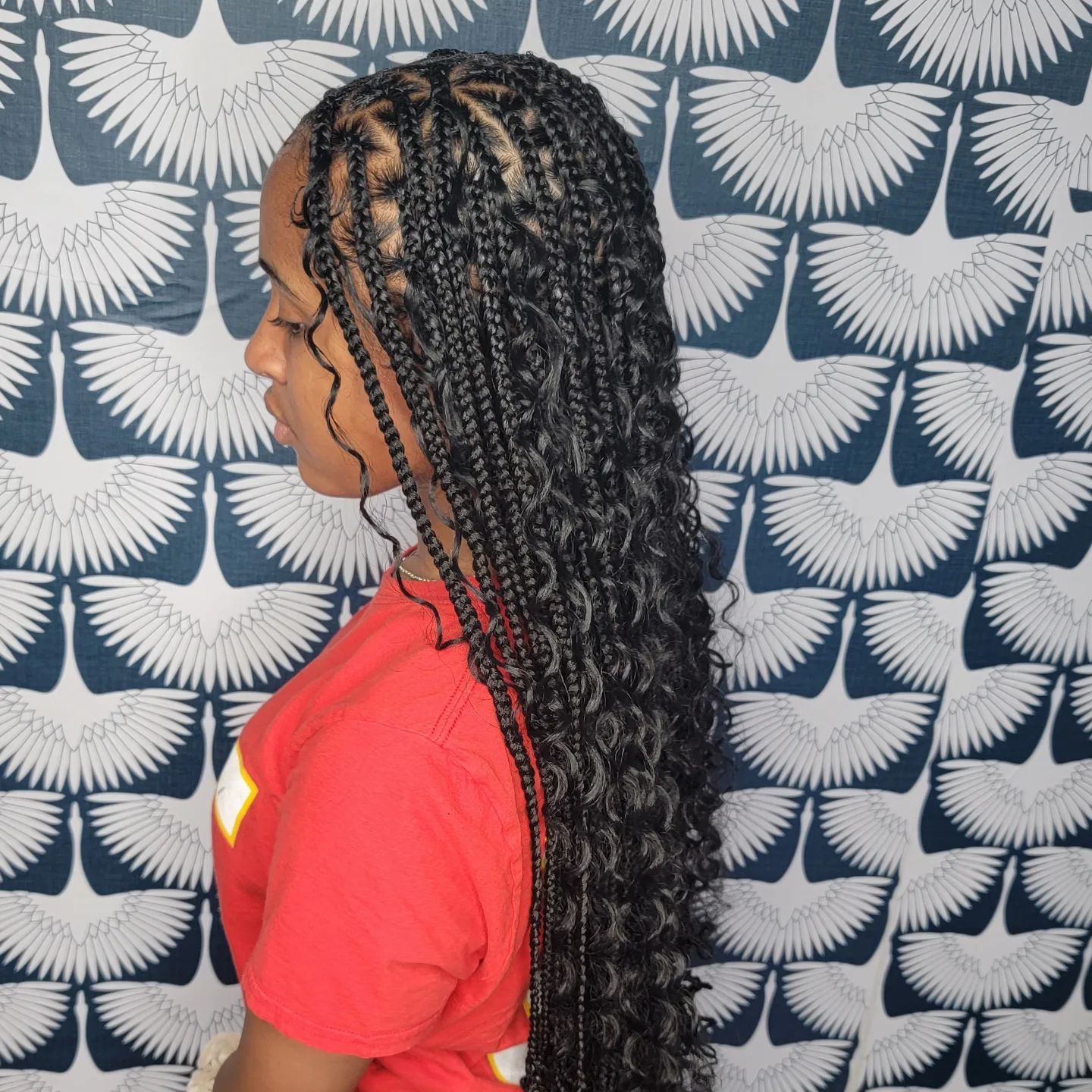 Triangle Boho Knotless Braids