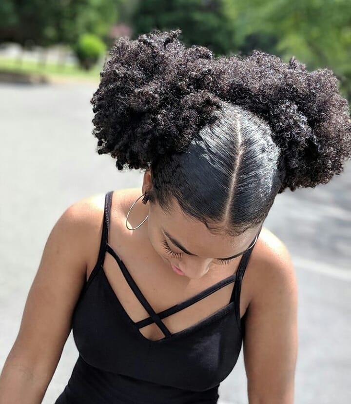 Double Afro bun