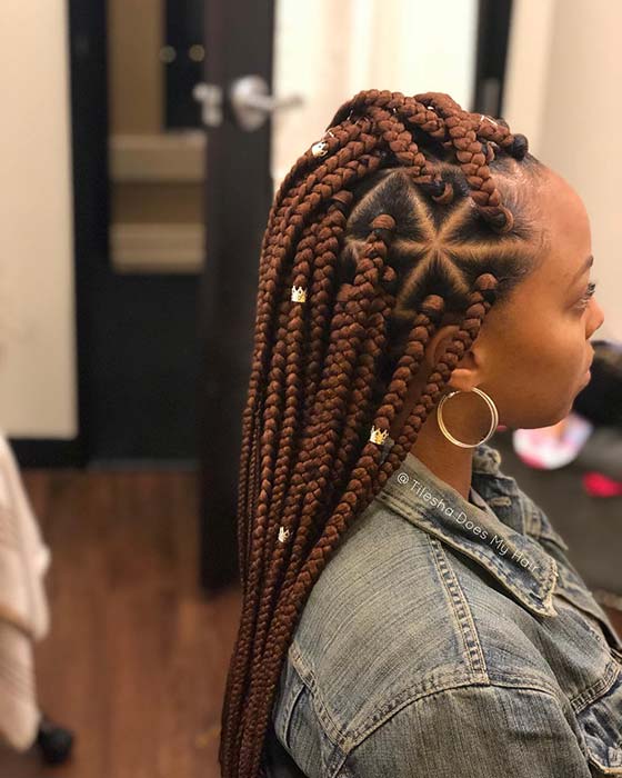 One Side Triangle Box Braid