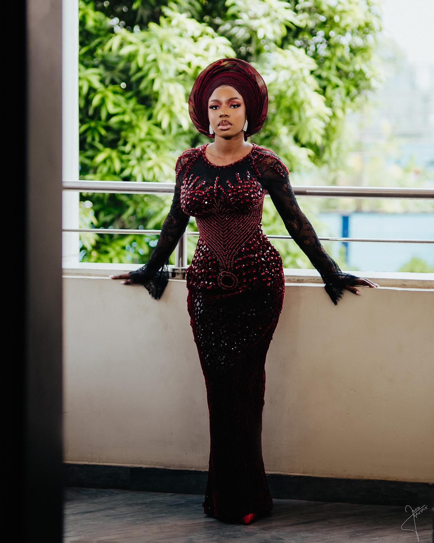 Pencil Gown With Long Sleeves