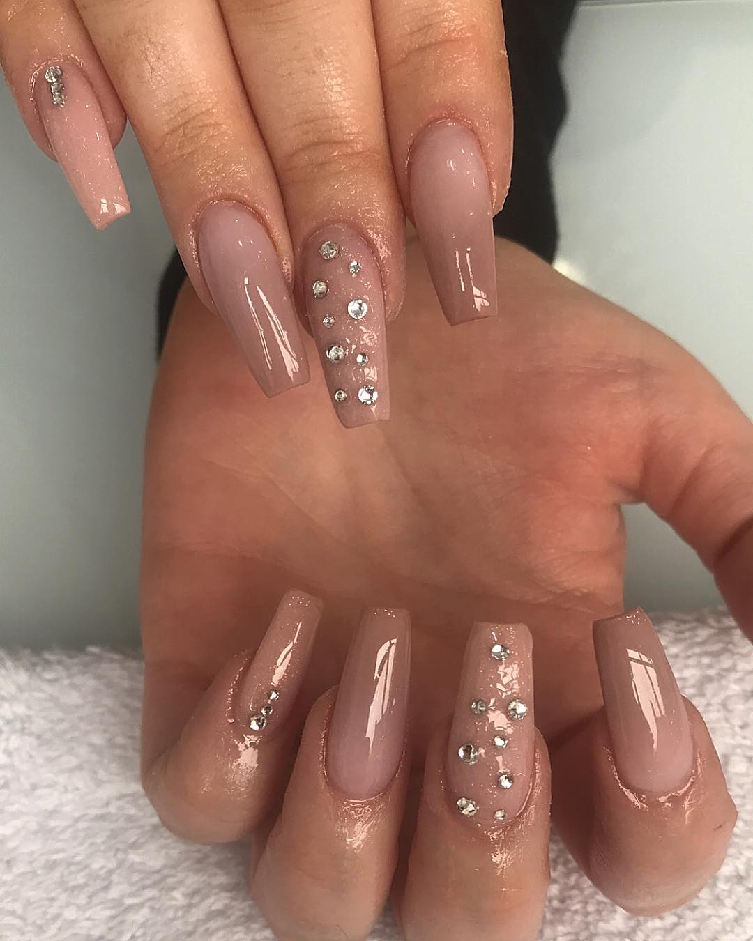 Beige Ombre Nails