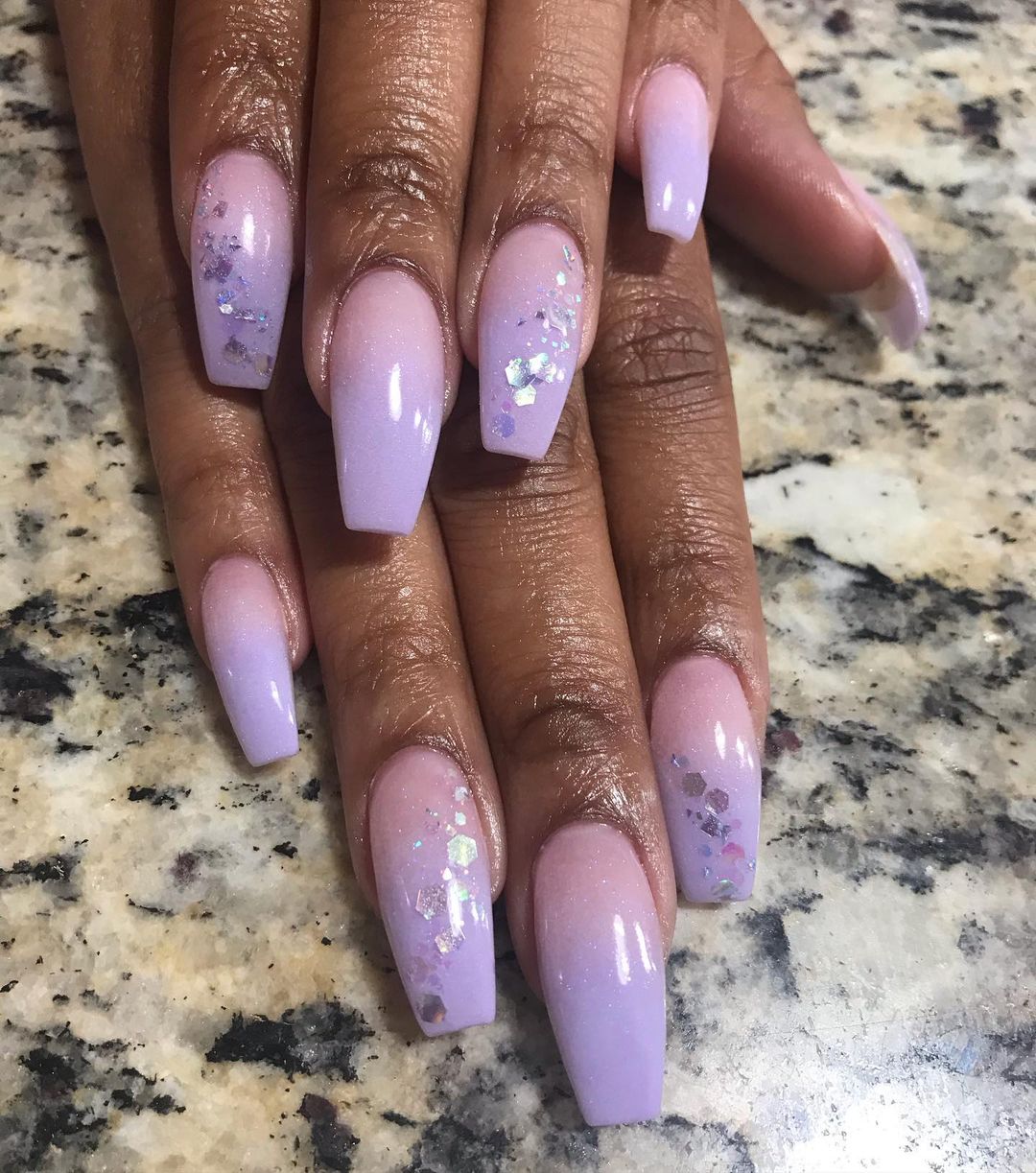 Lavender Ombre Nails 