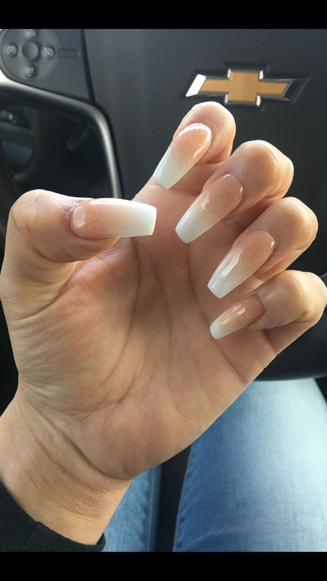 Marshmallow Ombre Nails