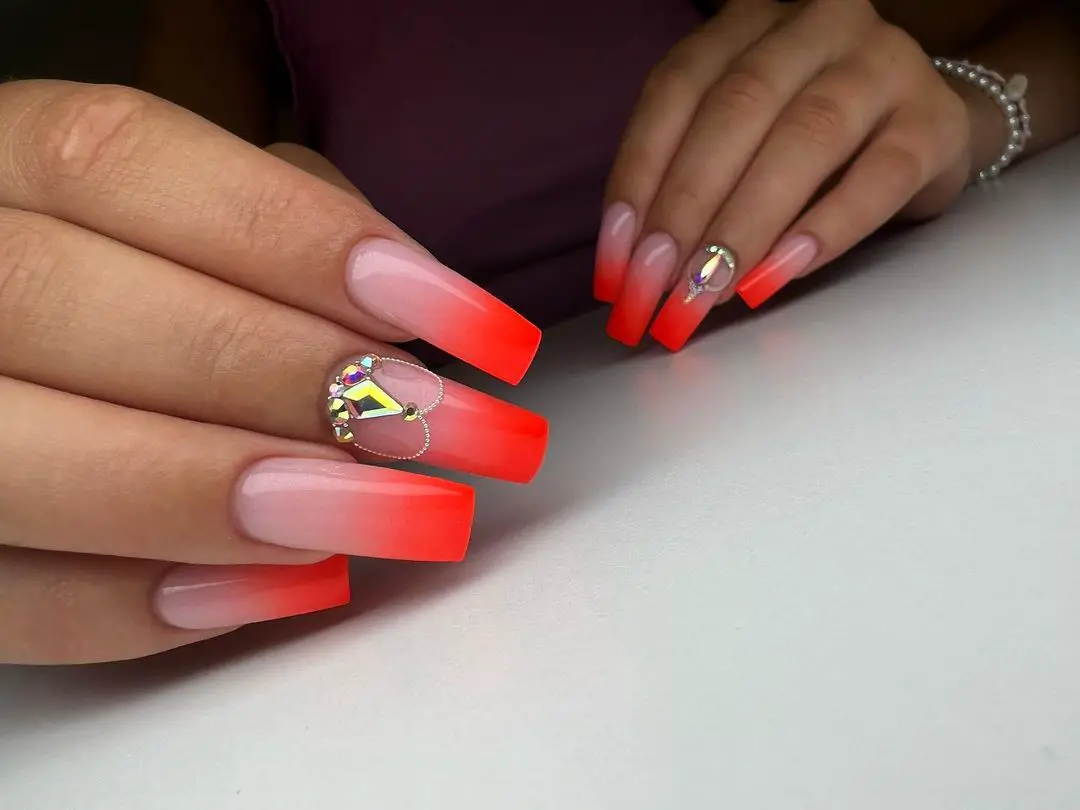 Neon Ombre Nails 