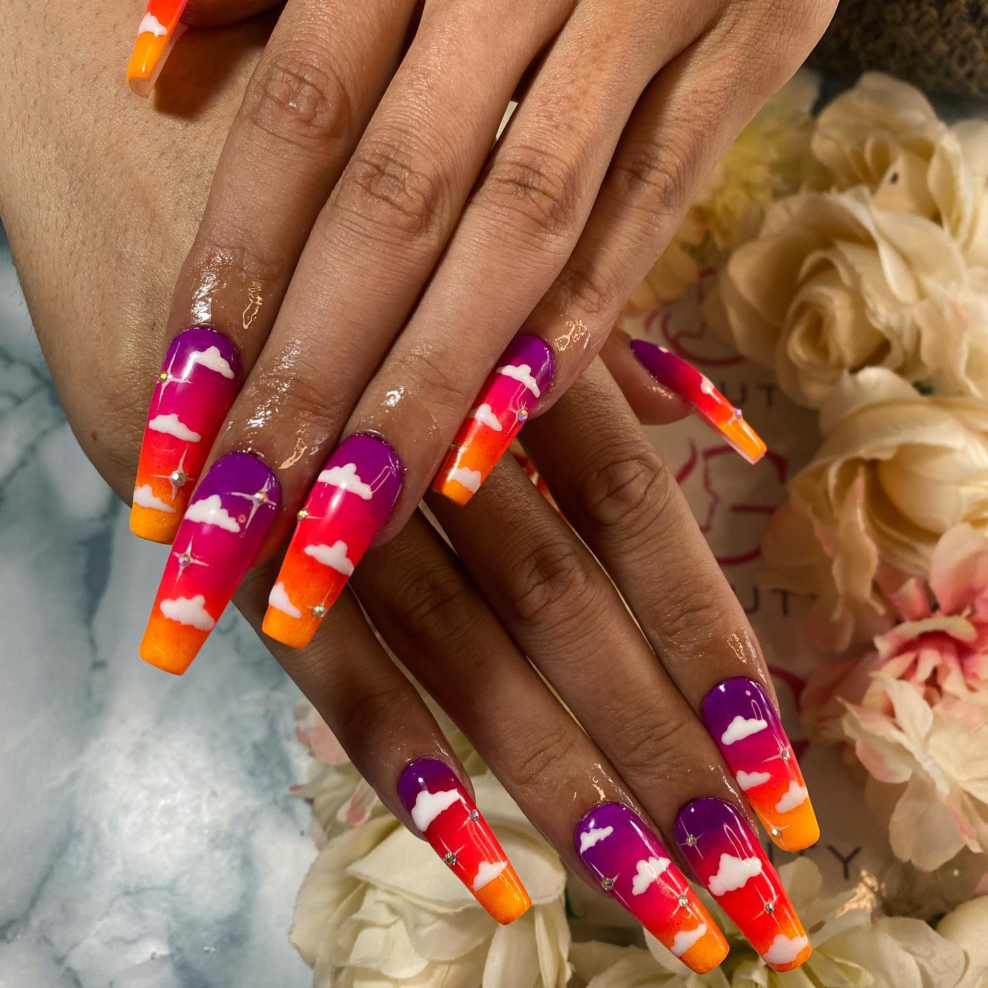 Sunset Ombre Nails