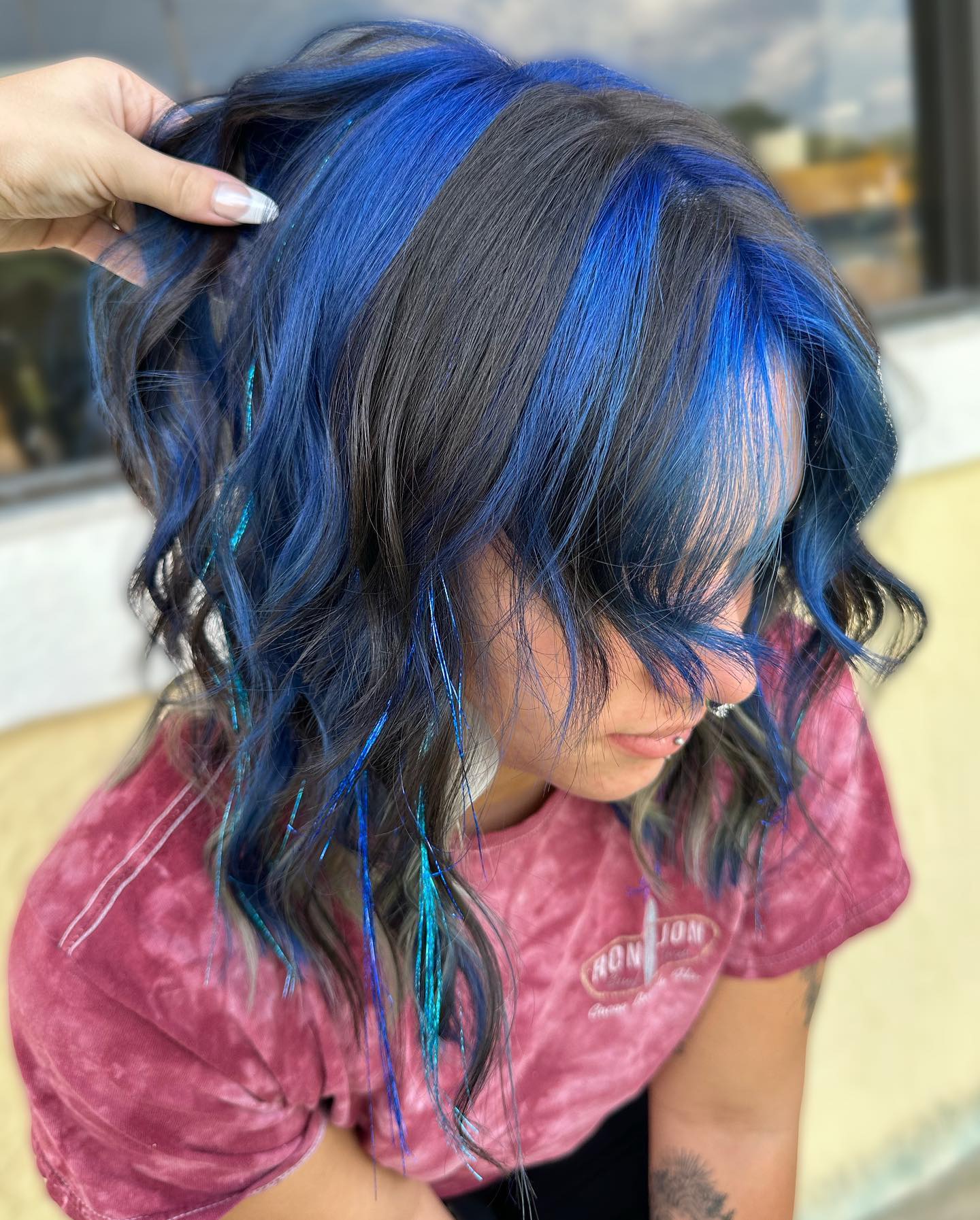 Blue Chunky Highlight With A Twist