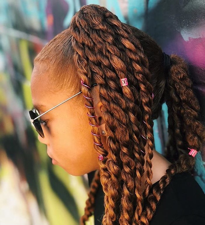 Decorated Twist Ponytails