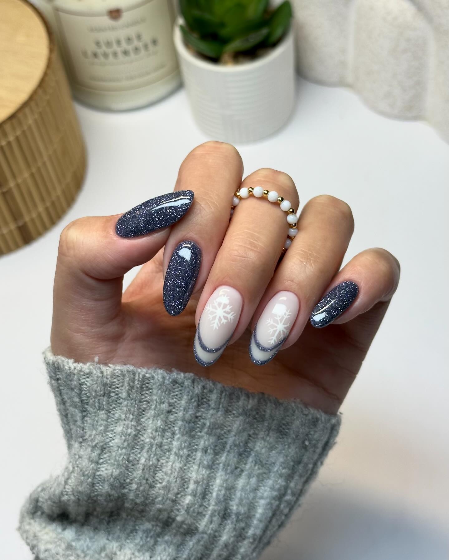 Icy Blue Nails