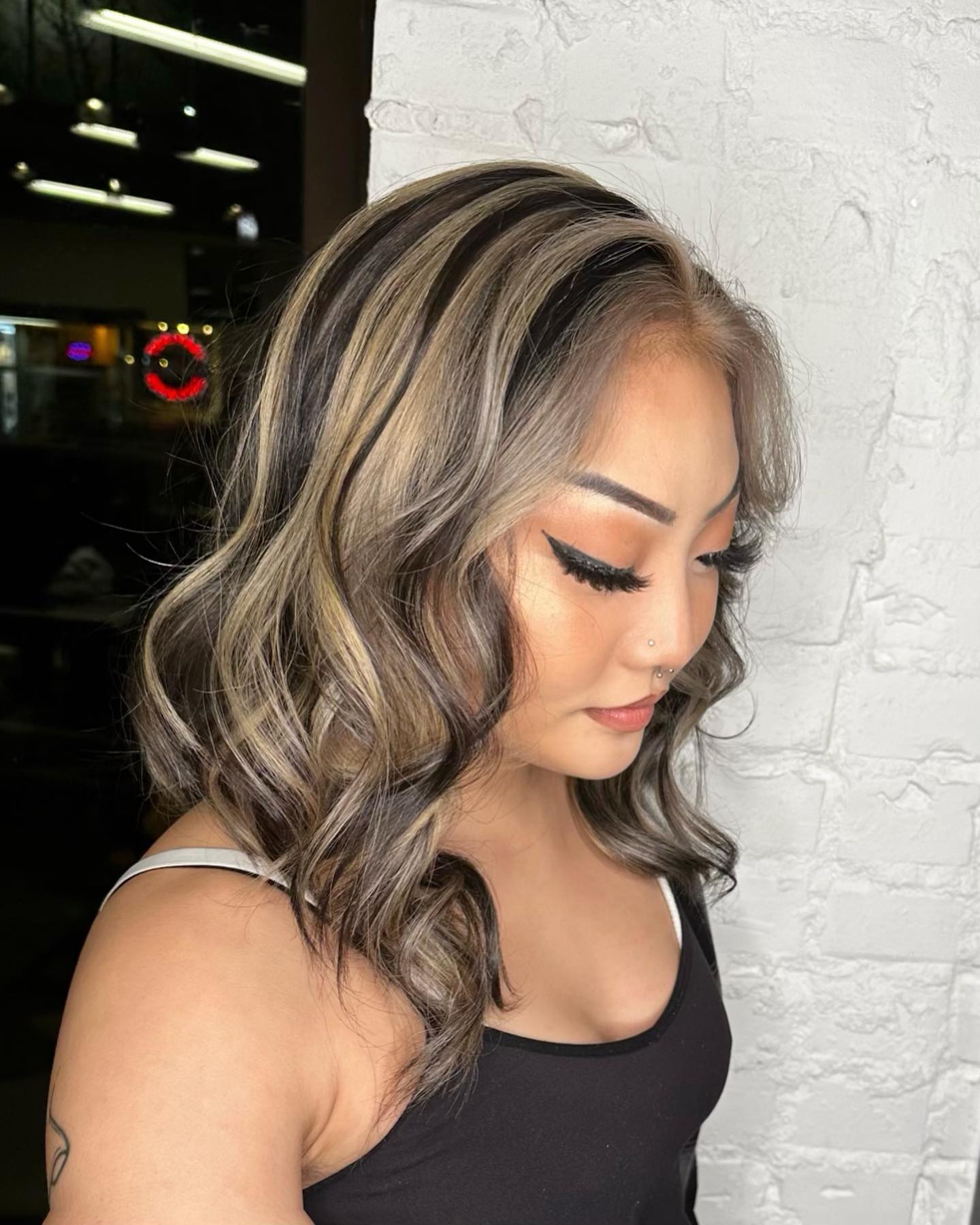 Layered Bob Chunky Highlights