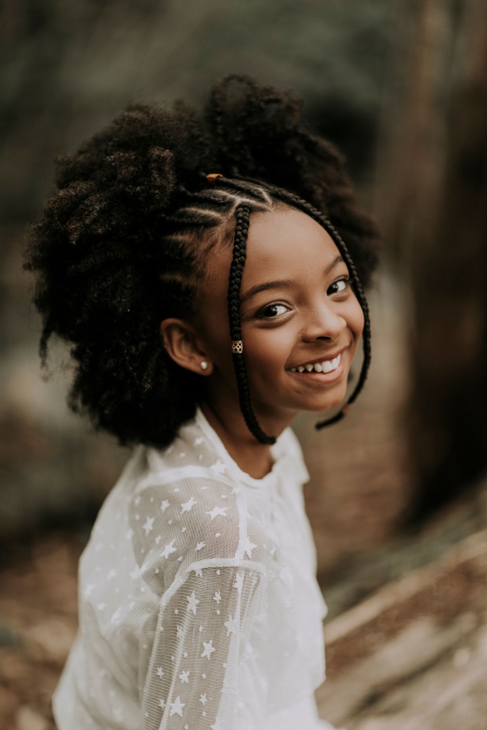 Two Step Afro With Cornrow