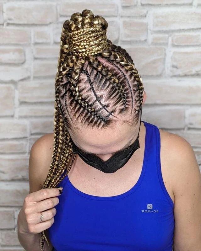 Blonde Neat Swirl Ponytail