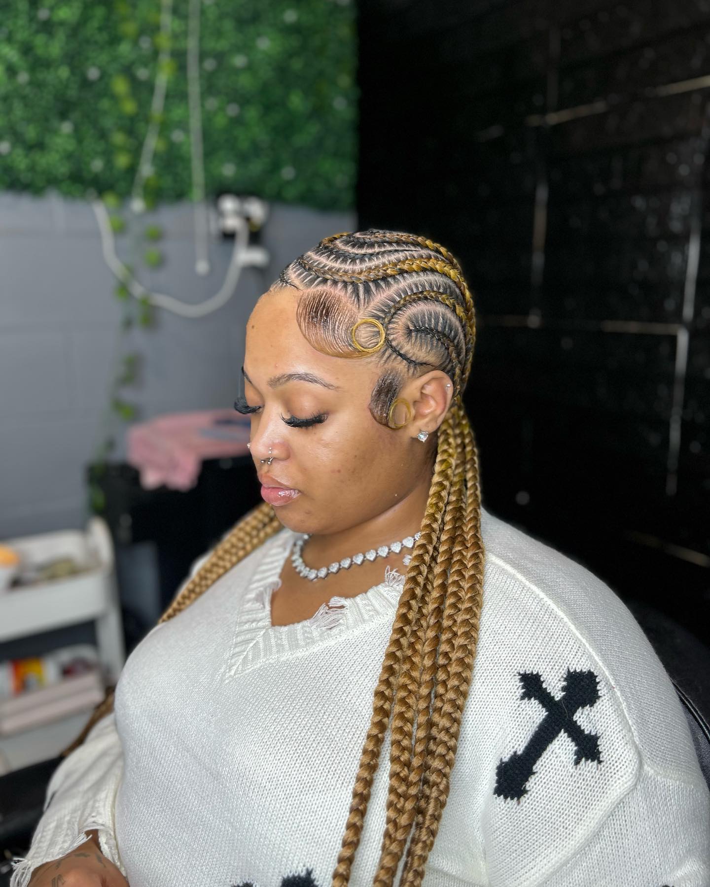 Blonde Swirl Cornrows