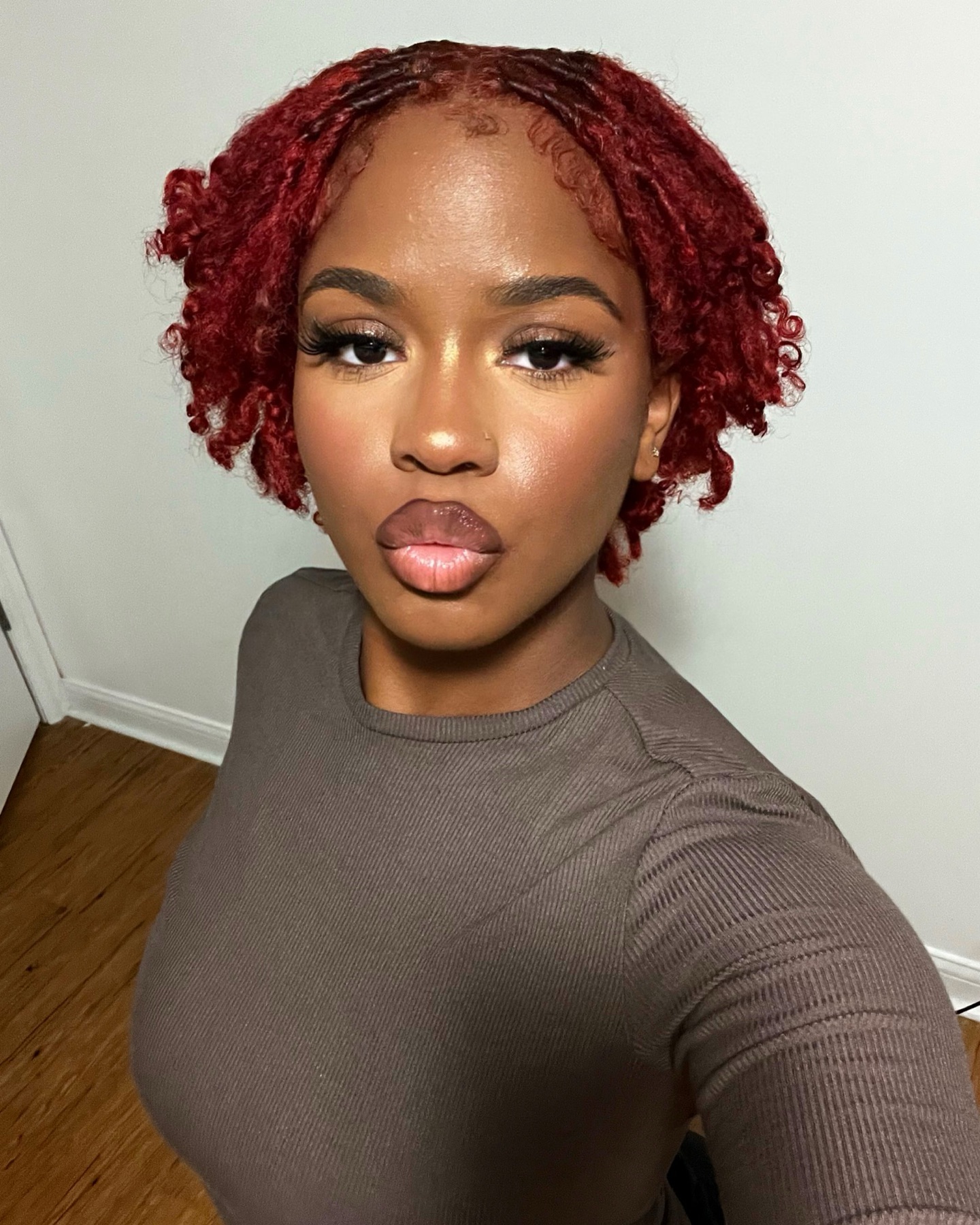 Blood Moon Lighten On Short Locs