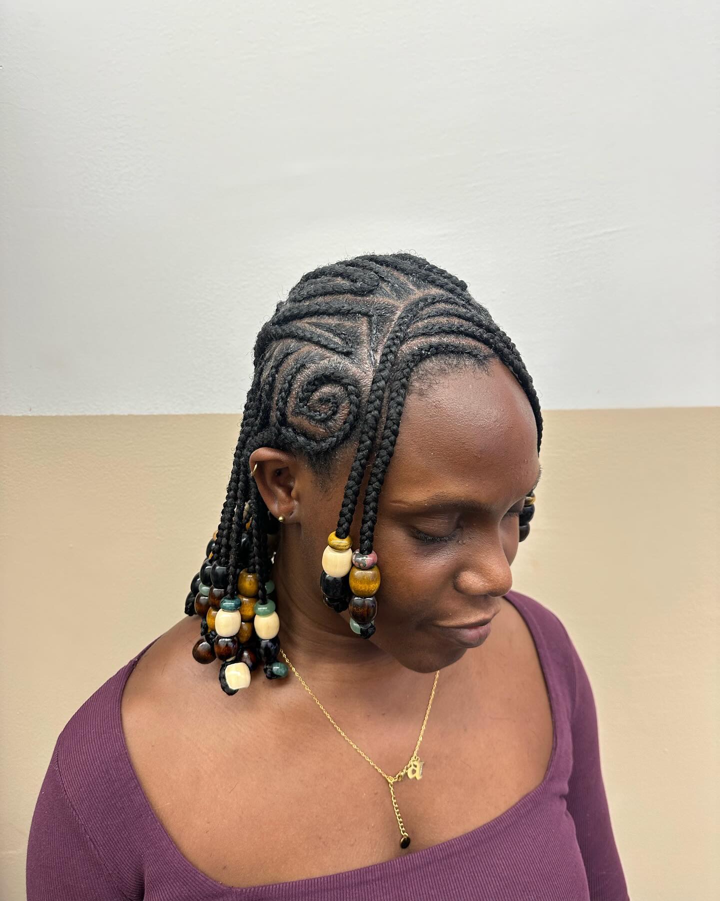 Freestyle Cornrow Braid And Beads