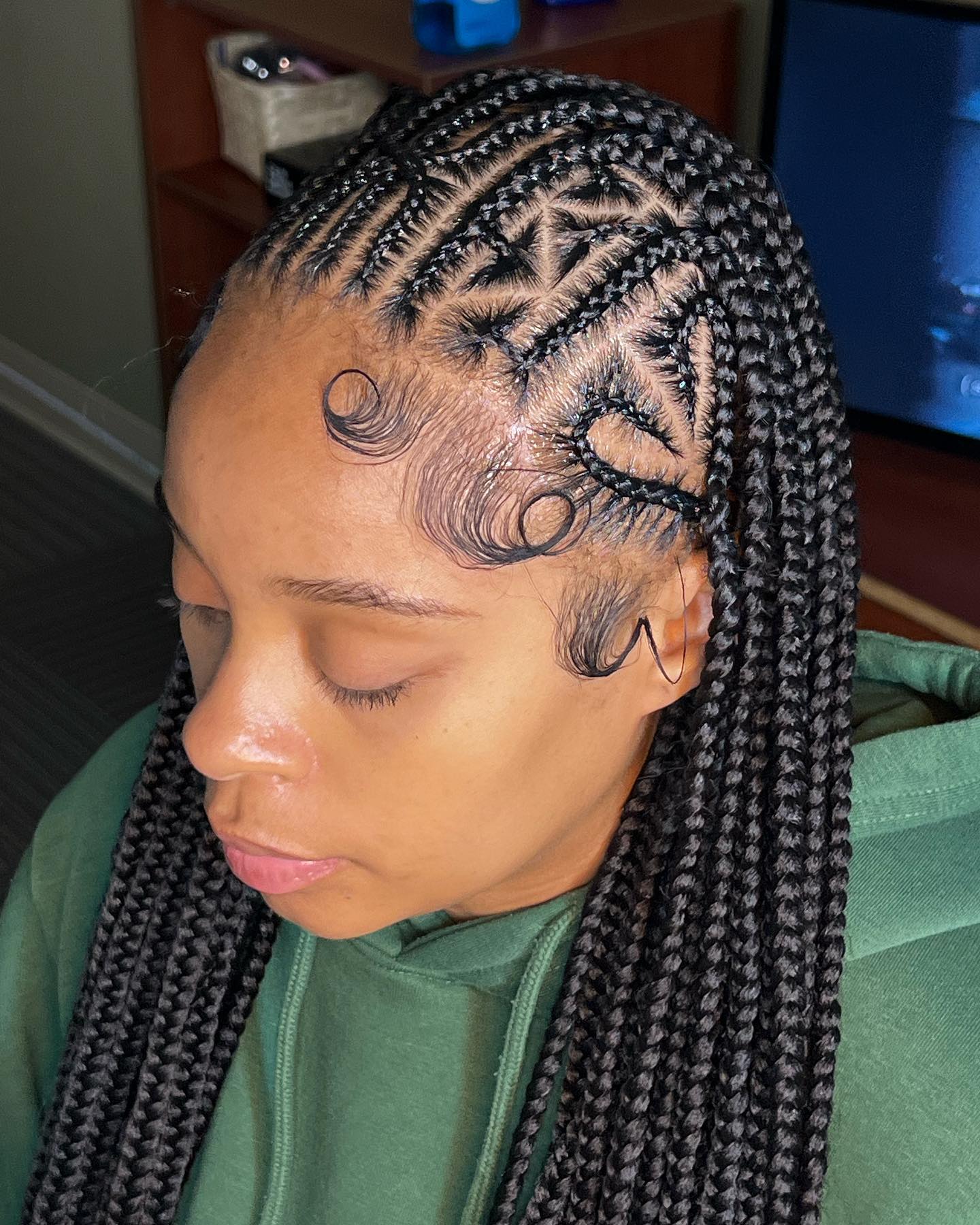 Heart Design Fulani Cornrow