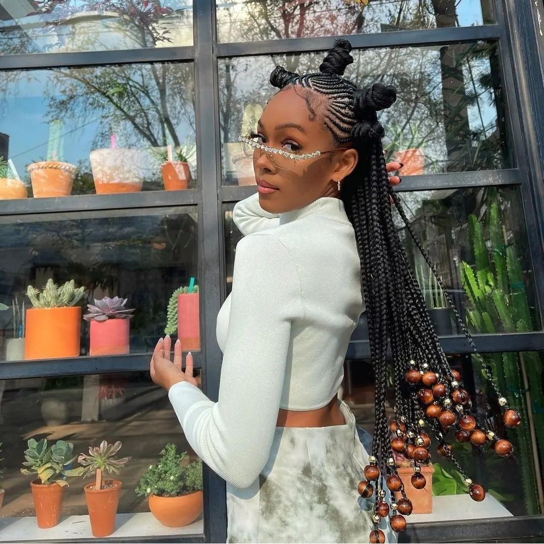 Neat Swirl Bantu Knots