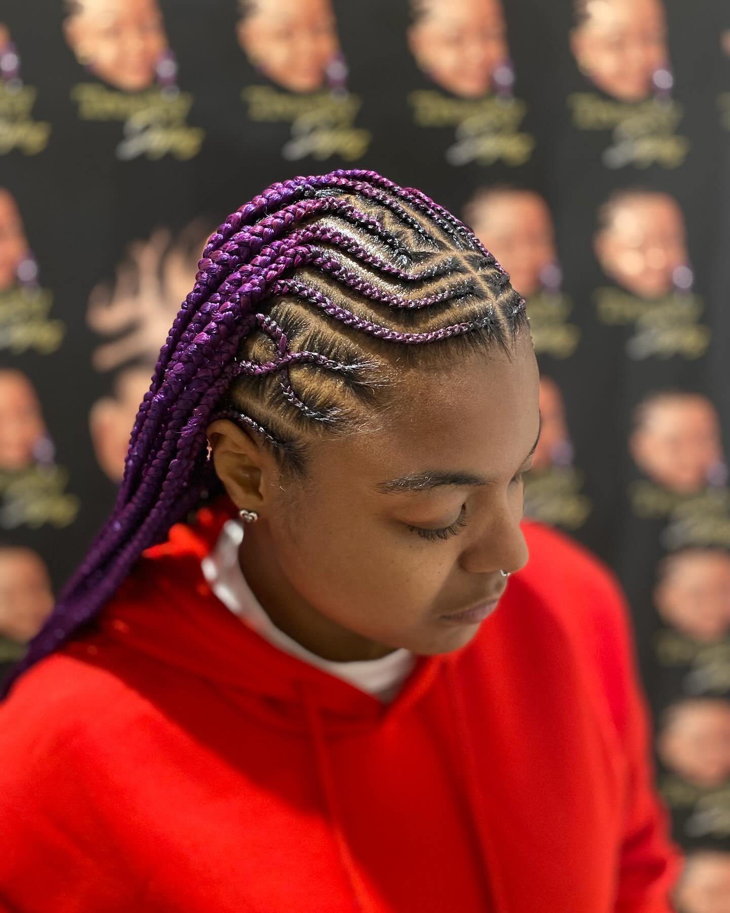 Purple Protective Hairstyle