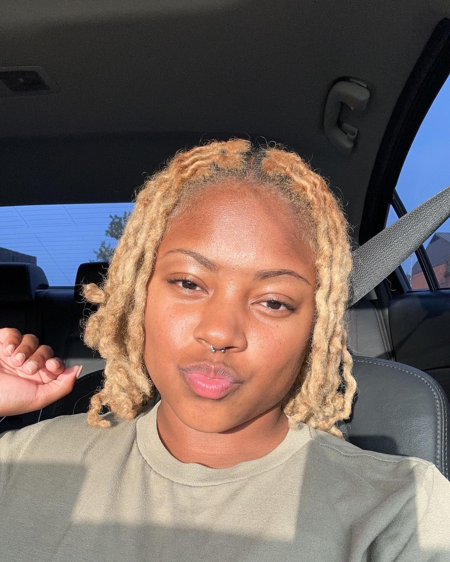 Short Blonde Comb Coils
