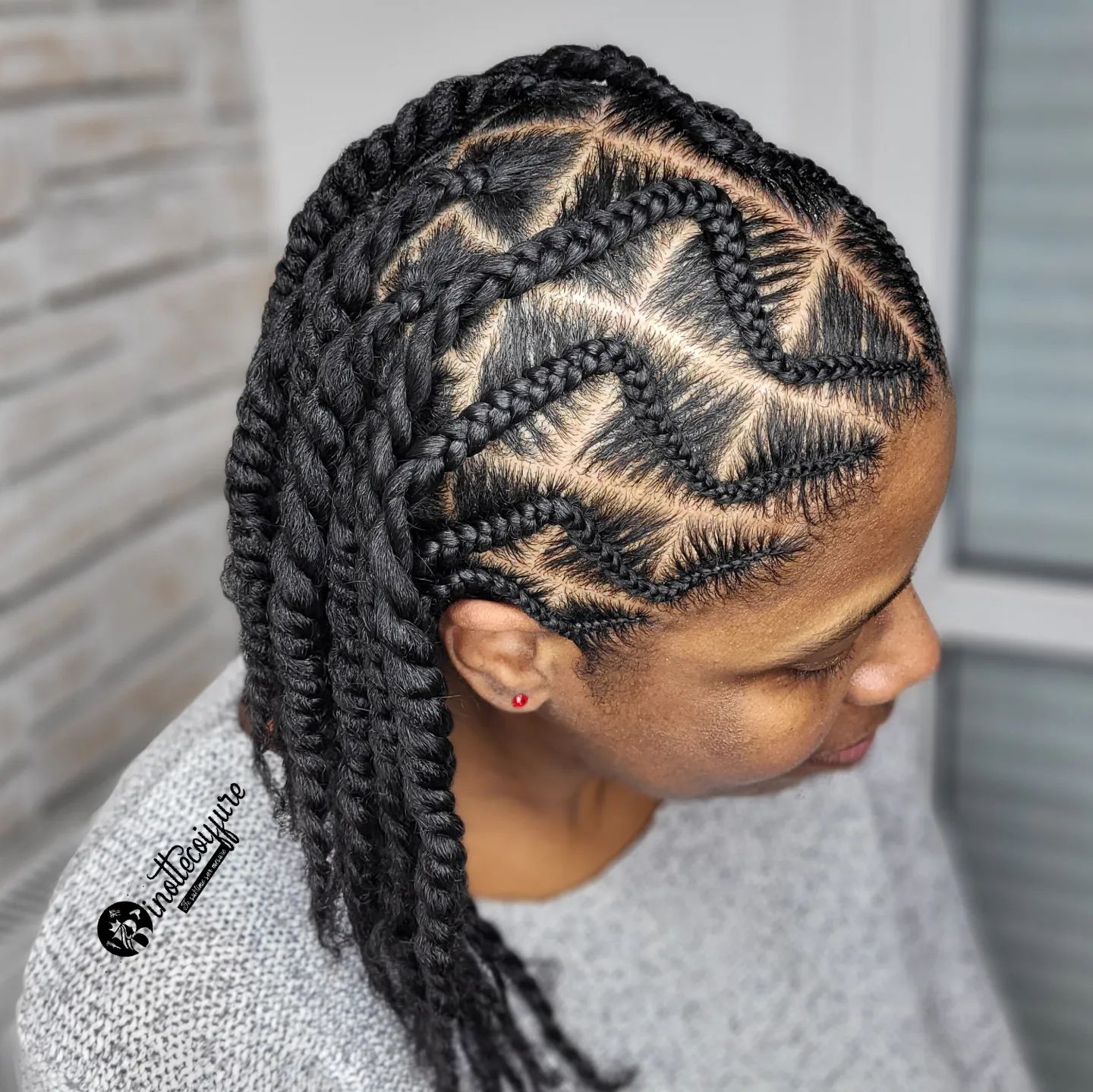 Short Spiral Cornrows