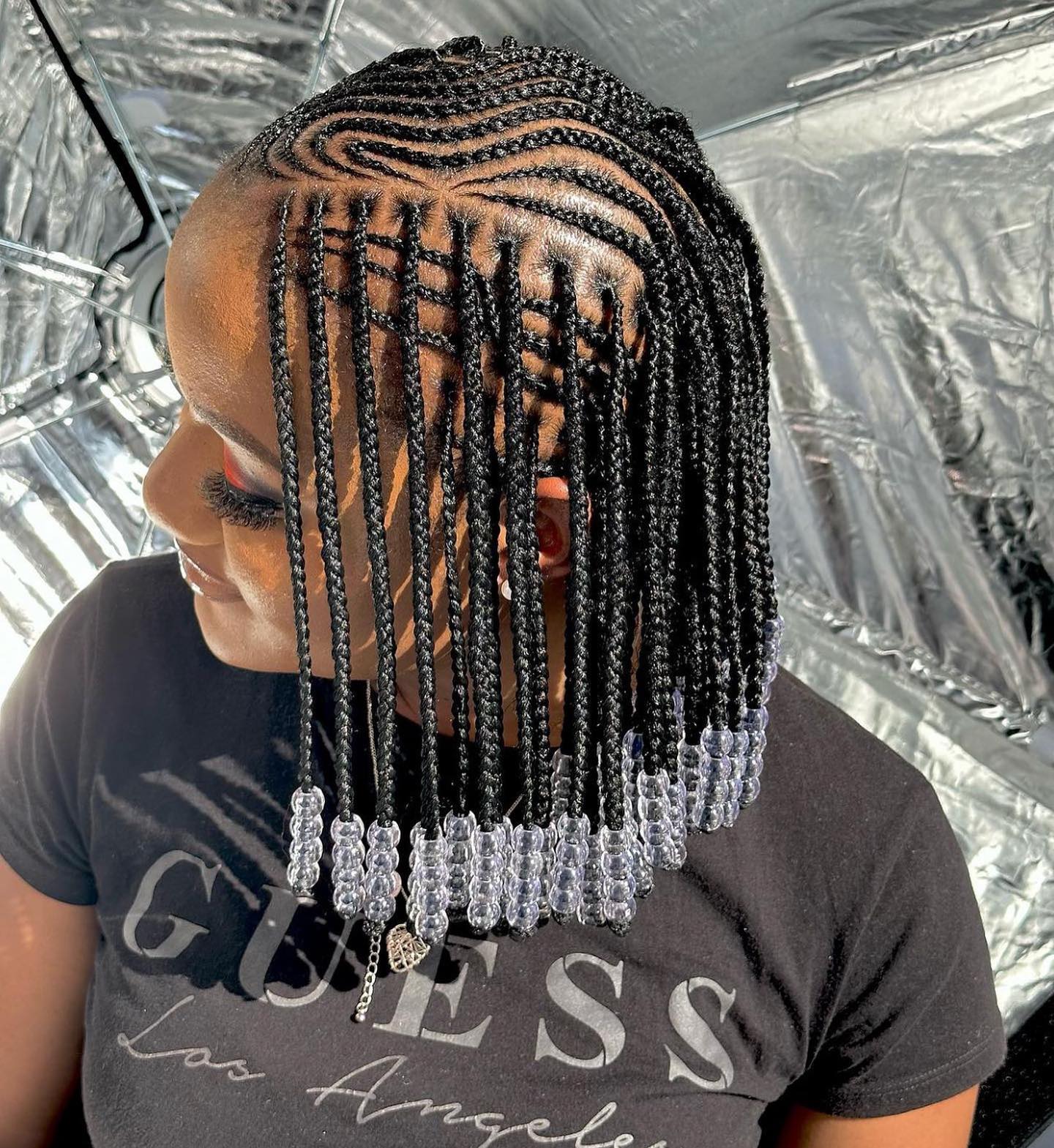 Short Tribal Braid With Stylish Pattern