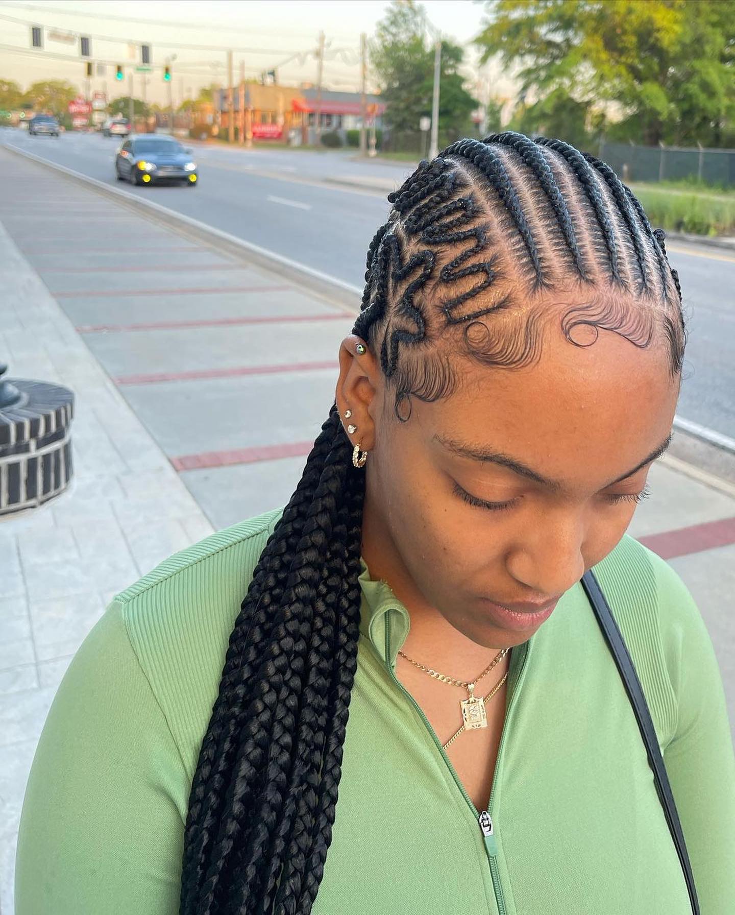 Straight And Swirly Stitch Braid