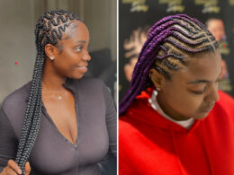 Swirl Cornrows Hairstyle