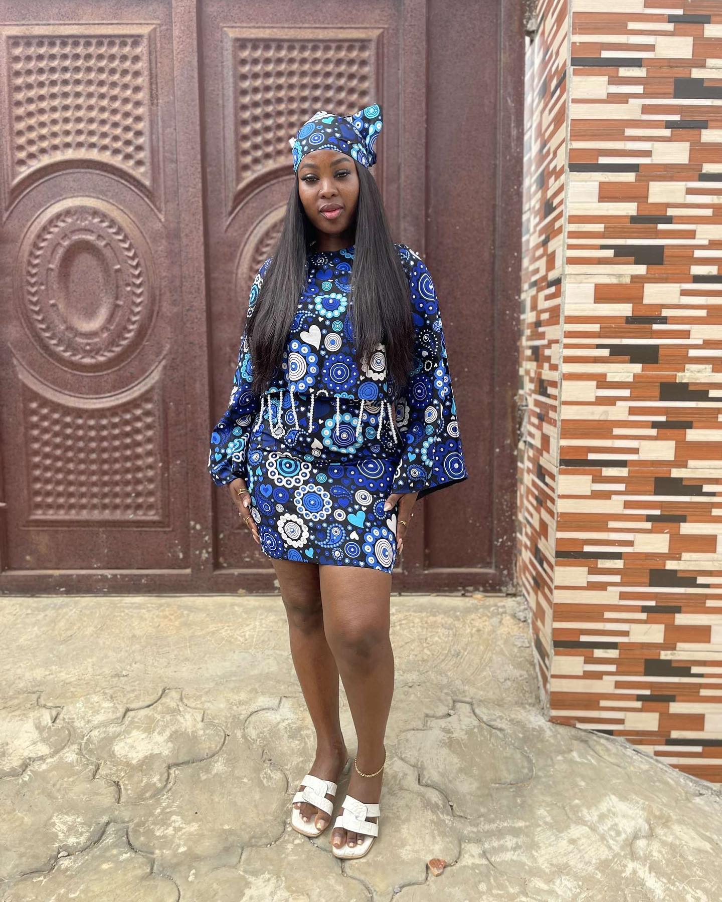 Ankara Fringe Top And Mini Skirt