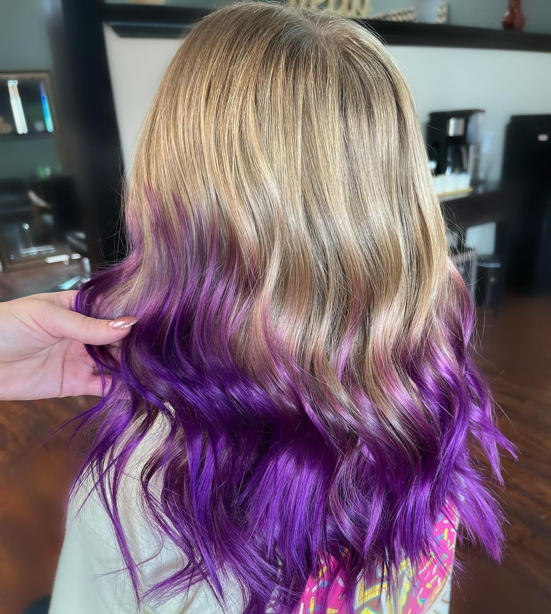 Blonde With Purple Roots