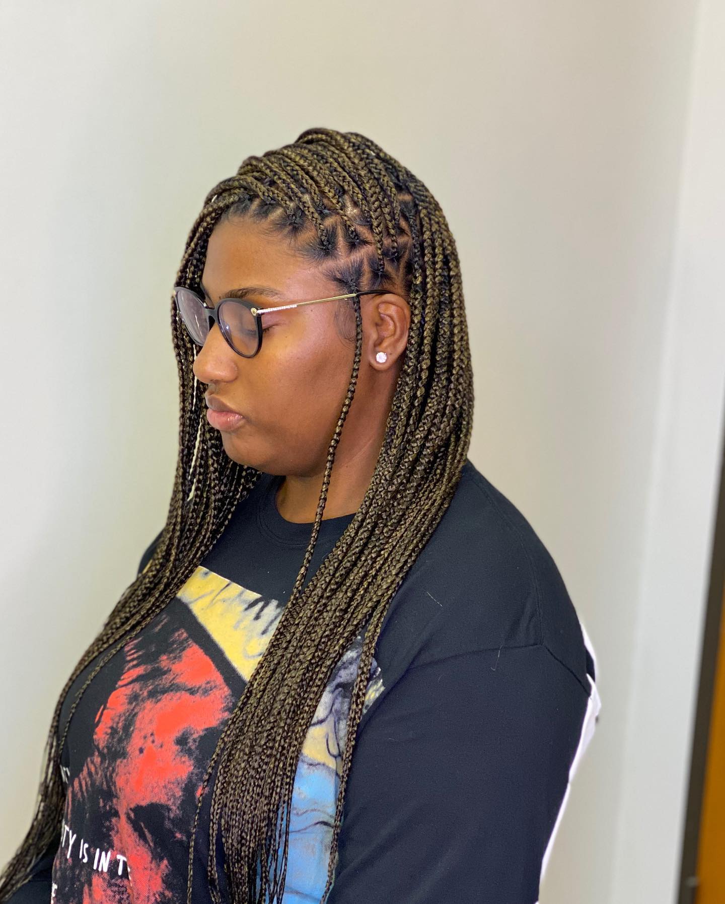 Medium Triangle Braids Hairstyle