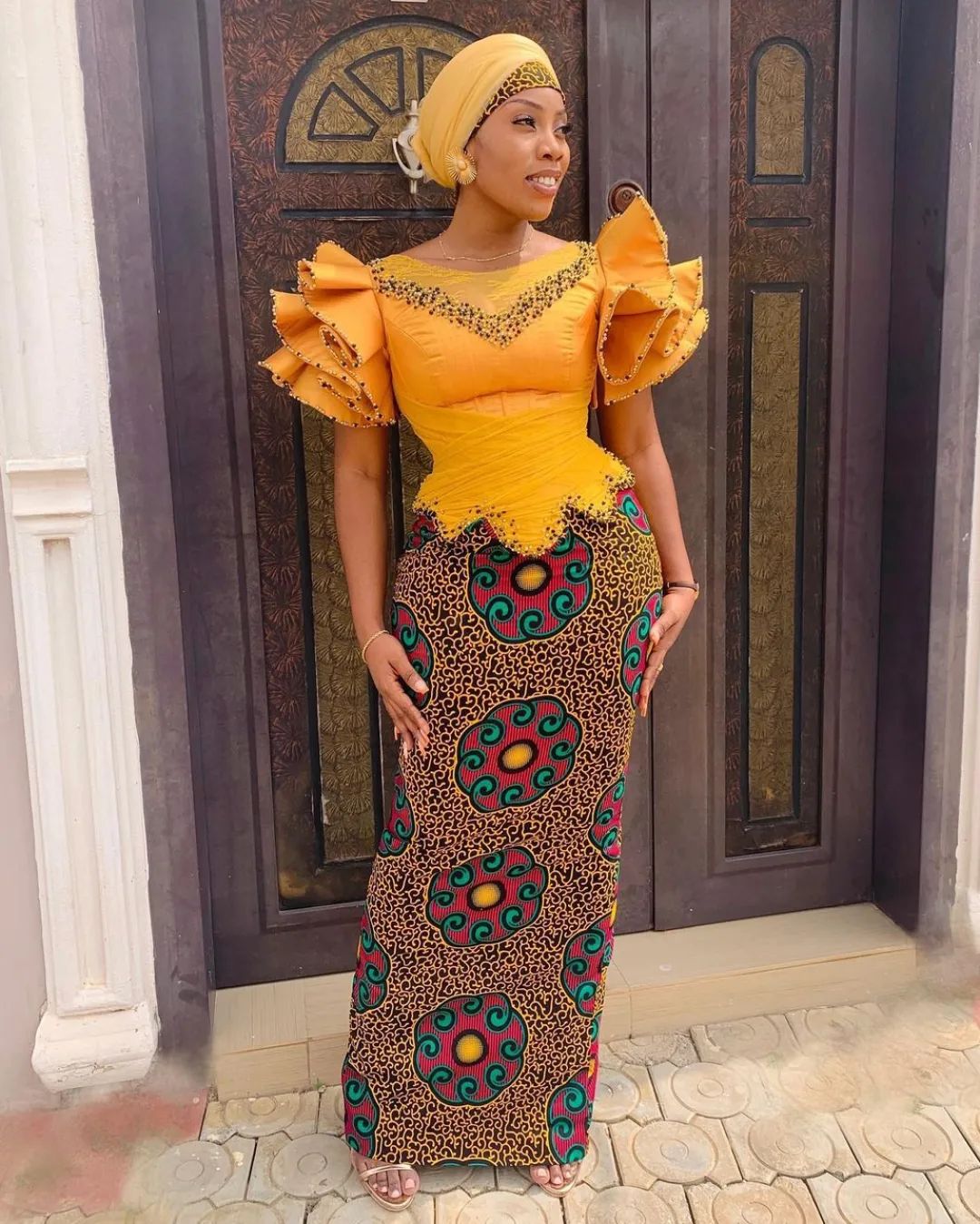 Peplum Top and Ankara Skirt