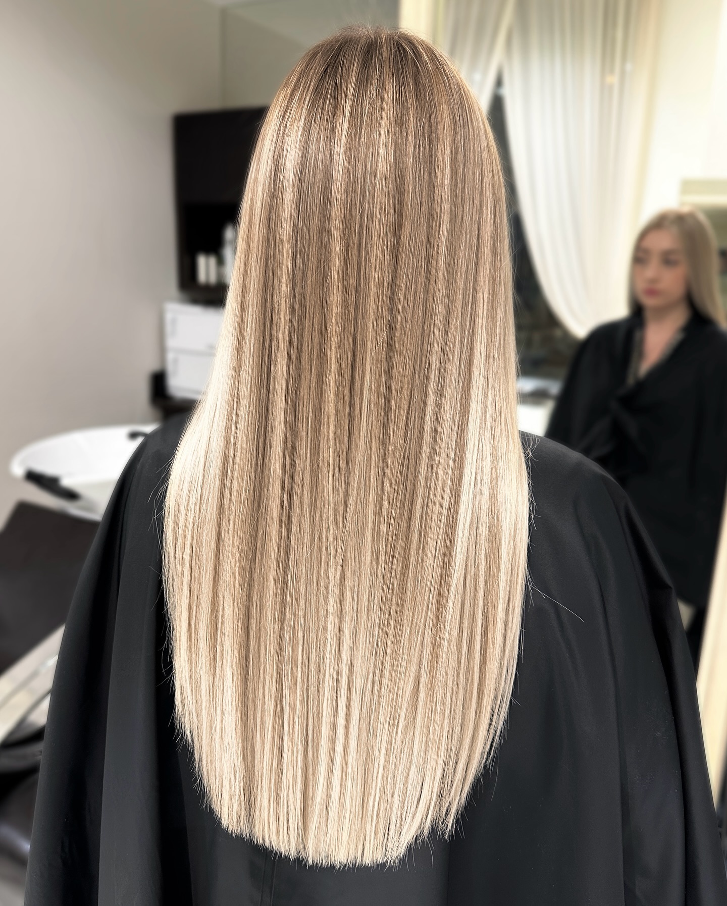 Straight Pearly Balayage Hair